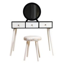 원룸 1인가구 미니 화장대 북유럽 드레서 블랙 화이트 침실 작은 아파트 현대 멀리스트, 협력사, 1PC