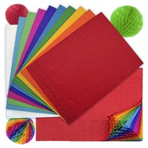 attizone 허니컴 페이퍼 11칼라 벌집종이 무지개 모빌 가랜드 만들기재료, 1. 빨강