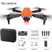 키덜트 2022 새로운 RC 미니 드론 4K 듀얼 카메라 HD 와이드 앵글 와이파이 FPV 항공 사진 헬리콥터 Foldable Quadcopter, 중국, 카메라 없음 주황색