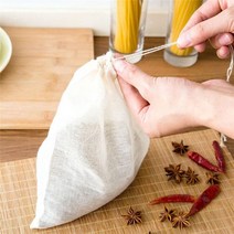 여과포 공조기 필터 7크기 재사용 가능한 필터 백 100% 코튼 티백 인퓨저 잠금 스파이스 스트레이너 메쉬, 03 20x26cm