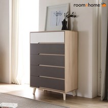 [룸앤홈] 엘리(800)5단서랍장, COLOR:화이트
