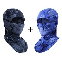 우경몰 ice 3D 입체 쿨 바라클라바 2pcs, 3D-디지털-회색 2pcs