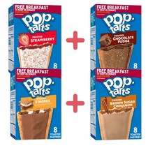 [1+1] 팝 타르트 8개입 4종 스모어 딸기 시나몬 초콜릿 퍼지, 브라운슈가 시나몬 1+1