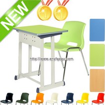 HSW맥스골드타공2 학원용책걸상세트 학생용책상 학교 학습용 교육 교실 공부방 강의실 수강용 1인용, 검정, 블루