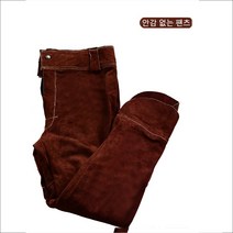 Makone 작업복 소가죽 용접 근무복 용접공 화상방지 가죽 고열잘견디는 전기용접 보호 복 방염 단열 레더팬츠, C16-T브라운홑겹통가죽바지