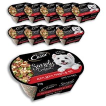 시저 심플리 닭고기 당근 감자 강아지습식사료, 소 닭 감자 콩 적미, 37g, 10개