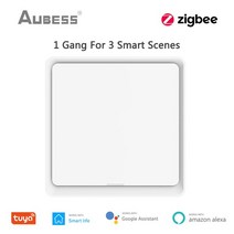 Tuya-스마트 ZigBee 3.0 무선 12 씬 벽 스위치 푸시 버튼 컨트롤러 알렉사 구글 홈 통한 스마트 오토메이션, 01 1 Gang White_01 1 piece