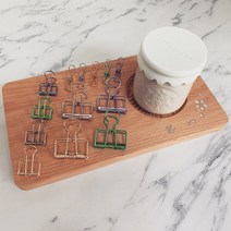 쇼팡 더블클립 모양클립 와이어클립 북마크 바인딩 집게 디자인 클립 모음, 1개, 30.로즈골드 와이어 집게 SET-32mm(6개입)