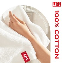[라이프타올] 40수 코마사 먼지 없는 호텔 수건, 화이트 10장