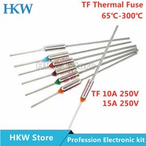 100pcs TF 열 퓨즈 RY 10A 15A 250V 온도 조절기 스위치 120 121 142 155 165 172 216 220 240 280 C ℃ 학위, 01 10 pieces_01 10A_10 100C