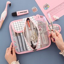 연필 가방 여성 단순 중학생 연필 가방 필통 대용량 중학생-104590, 단일옵션, 옵션02