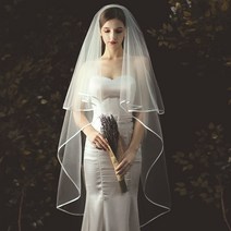 브라이덜샤워 숏 사랑스러운 럭셔리 소품 순백 우아한 편한 리마인드웨딩 베일 화이트 롱