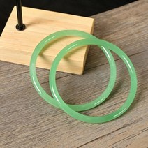 옥팔찌 행운 가넷 천연원석 불교팔찌 2 개대 옥 솔리드 컬러 Jingle 팔찌 레트로 심플 유리 팜므 여성 캐주얼 보석