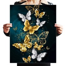 FASEN 보석십자수 DIY 키트 40 x 50 cm, ZSL006나비