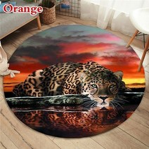 호랑이러그 극세사 원형 북유럽 쇼파 침대 leopard tiger lion cat round shape area rugs large mat rugs for living room