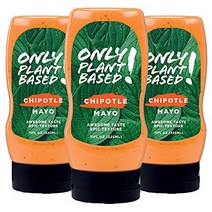 Only Plant Based Vegan Chipotle Mayonnaise Squeeze Bottle 11 Fl Oz (Pack of 3), 1