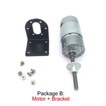 전장부품 12V 마이크로 전기 모터 긴 샤프트 DC 6V 스레드 DIY 부품 JGB37-555 플랜지, 10 12v200rpm_05 Package P