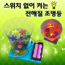 도매플레이스 W4A222E 무드등 과학키드 과학상자 스위치 조립키트 전해질 유아과학교구 켜는 초등학교실험 5인용 없이 초등과학교구 초등과학키트 기술 공학완구