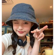 데님버킷햇 청벙거지모자 얼굴소멸 여성 캐쥬얼 심플