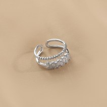 Ssysomey 이중 반지녀 2022년 조망 홍폭형 검지 반지 경사 소중 고급 감각 반지