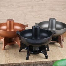 궁중요리냄비 전골냄비 신선로 냄비 알코올 스토브, 상세이페이지 참고, 20cm 회색 신선로 냄비 + 청동 오각별