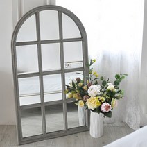 꼬떼따블 프네트르 반타원 라운드 인테리어 창문 대형 벽거울 1P (136x80cm)