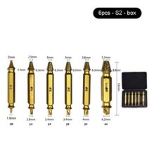 6 개/대 손상된 스크류 추출기 드릴 비트 깨진 볼트 리무버 쉽게 탈거 철거 도구, 12 6pcs S2 box
