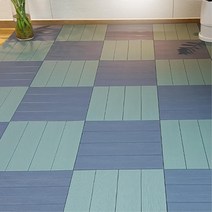 베란다 테라스 조립데크 바닥타일 매트 9P 바닥깔판 조립타일 시공, 민트그린 9p