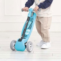 8살 남자아이 첫스쿠터 접이식 무소음 블루 킥보드 키즈 라이딩 키즈스쿠터 아들선물