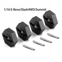 공구부품1/16 RC 자동차 12mm 업그레이드 휠 육각 허브 트랙사스 E-레보 슬래시 4WD 서미트 VXL 용 액슬, 04 Black