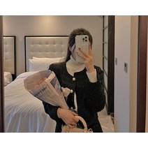 [리리앤코] 로세나빈 트위드 투피스 크롭 자켓