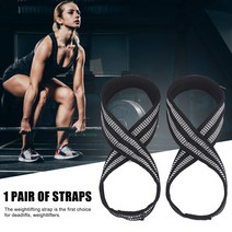 역도 바벨 역도스트랩1쌍 그림 8 무게 리프팅 스트랩 DeadLift 손목 풀업 수평 바 Powerlifting 체육관 휘, 02 M
