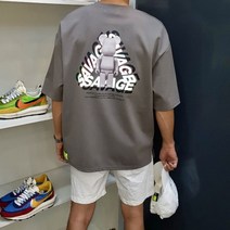 맨스토리 / [빠른배송] 입체곰돌이 삼각스카치 남자 여름 반팔티