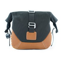 모토캠핑가방 사이드백 캔버스 가방 오토바이 사이드, 브라운블랙 왼쪽