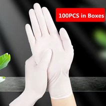 라텍스장갑 요리용장갑 식품용니트릴장갑 니트릴 장갑 일회용 유니버설 합성 라텍스 무료 주방 실험실 정원, 01 S, 09 100pcs