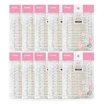 개별포장 종이면봉 100p 10개 휴대용 면봉 성인용 수정, 100개입