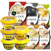 10종 비비고죽 280g (누룽지닭백숙죽+버섯야채죽+쇠고기죽+전복죽+흑임자죽) + 오뚜기 285g (영양닭죽+새송이쇠고기죽+단호박죽+계란야채죽+참치죽), 1세트