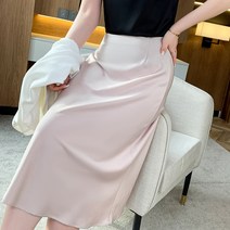 봄 여름 쉬폰 실크 어미스커트 A라인 허리치마슬림형 치마 롱치마