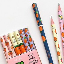 [래드원]핑크풋 연필 캡 뚜껑 6p 연필심 보호 학용품 문구, 옵션_랜덤배송