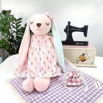 원피스 토끼소녀 인형 애착인형, 핑크