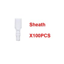암컷 스페이드 콜드 크림프 터미널 커넥터 자동차 스피커 전선 세트 플러그 스프링 2.8mm 6.3mm 00 개, 03 Sheath_03 6.3mm