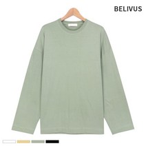 빌리버스 남성 티셔츠 BTW080 남자 무지 루즈핏 라운드 긴팔티