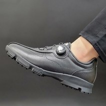 아놀드파마 남자 소가죽 다이얼 보아 골프화 스파이크리스 (브라운 블랙) 국산 보트 슈즈 로퍼 연습용 필드용 겸용 골프 운동화 스니커즈