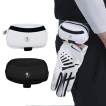 3 in 1 스컬 골프공주머니 골프볼 골프공파우치 골프티보관 골프장갑 보관 볼포켓, 블랙, 1개