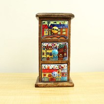 3단장 GZ-3043 도자기 로얄코테즈 빈티지 실내장식 악세사리함 엔틱 예쁜수납 원목 유럽, 로얄코테즈 3단장 GZ-3043, 로얄코테즈 3단장 GZ-3043