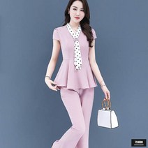 가바바 여성 투피스 도트 타이가 매력적인 럭셔리 정장 투피스 G50759