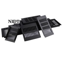 후황 욕실 실내 유인휀 화장실 산업용 업소용 환풍기 2Pcs 매트 블랙 알루미늄 사각형 공기 환기 인공 호흡, 01 50mm Wide_04 250mm Long
