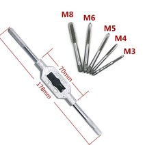 나사탭 태핑세트 드릴탭 Binoax 12/20Pcs 메트릭 탭 및 다이 세트 손 Rethreading 키트 M3-M12 나사 스레드, [01] 6 Pcs
