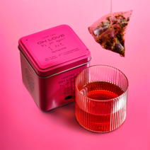 CIHY Oh Love 오 러브 - 루이보스 레몬그라스 레몬머틀 로즈페탈 마리골드 블렌딩티 12티백 무카페인 허브차, 1.5g