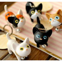 고양이 키링 귀여운 열쇠고리 깜찍한 키홀더 사랑스러운 키체인, 노랑냥이